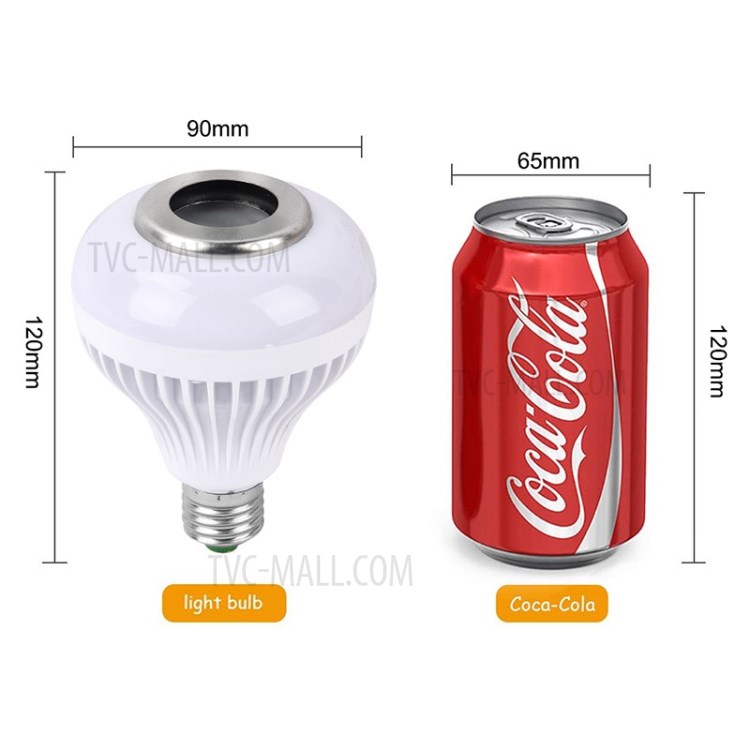 E27 LED RGB Smart Bulb 12W Dimmable Bluetooth Music Playing Magic Bulb with Remote Control-2