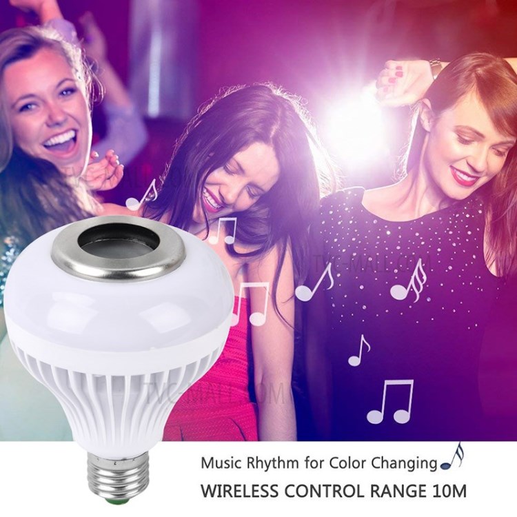 E27 LED RGB Smart Bulb 12W Dimmable Bluetooth Music Playing Magic Bulb with Remote Control-9