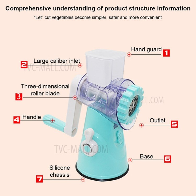 Hand - cranked Meat Grinder Multifunctional Household Hand Movement Meat Mincer-4