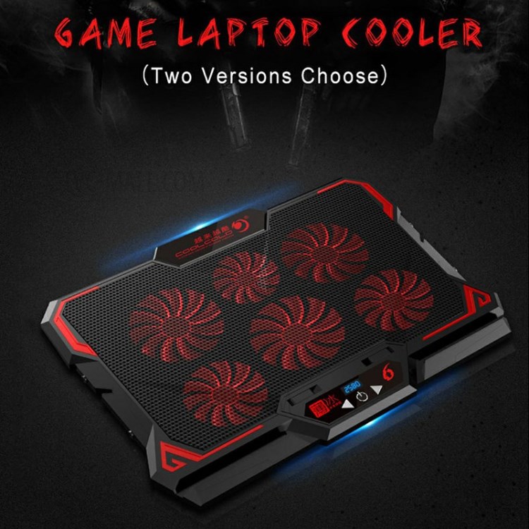 Laptop Stand Holder Gaming Cooler Cooling Pad Silent 6 - LED Fans Adjustable Airflow Computer Notebook Radiator-9