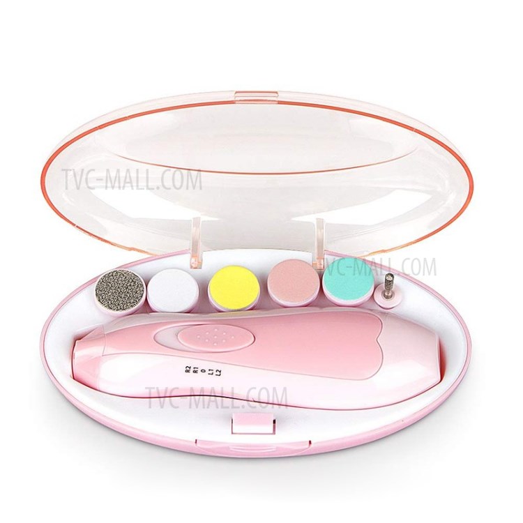 6 in 1 Multifunction Baby Nail Trimmer File Nail Clipper for Newborn Toddler Kids Toe and Fingernail - Pink