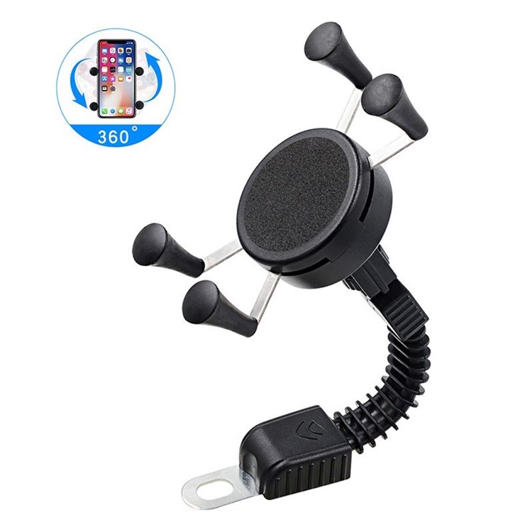 Motorcycle Phone Holder Support Bike Handlebar Stand Mobile Mount-15