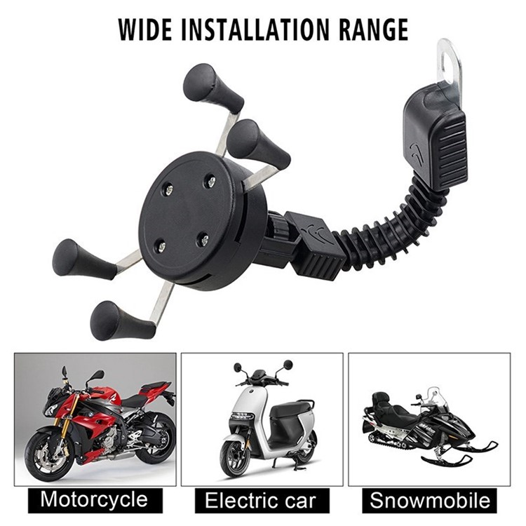 Motorcycle Phone Holder Support Bike Handlebar Stand Mobile Mount-9