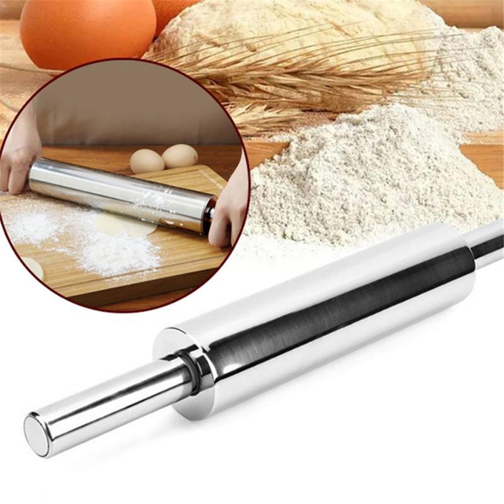 Wholesale Stainless Steel Rolling Pin Nonstick Pastry Dough Baking