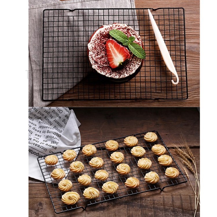 Non - stick Carbon Steel Cake Cooling Rack Net Cookies Biscuits Bread Cooler Holder-3