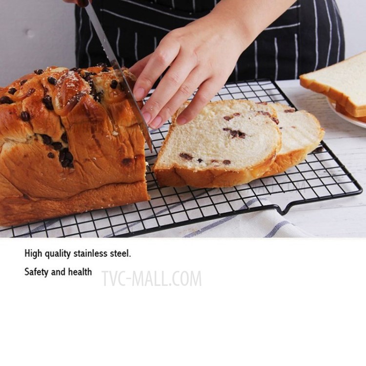 Non - stick Carbon Steel Cake Cooling Rack Net Cookies Biscuits Bread Cooler Holder-4