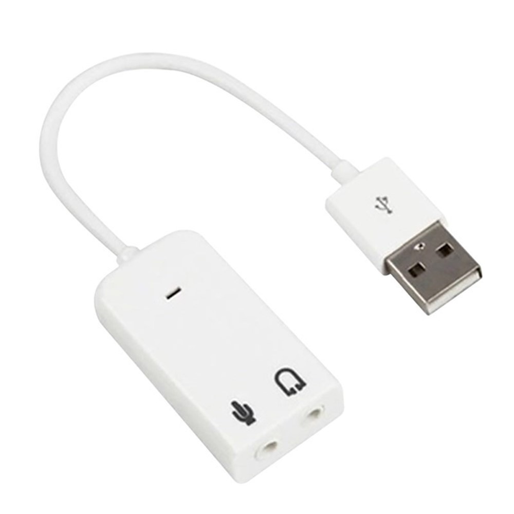 7.1 Tarjeta de Sonido USB Adaptador de Sonido Estéreo Externo Con Micrófono