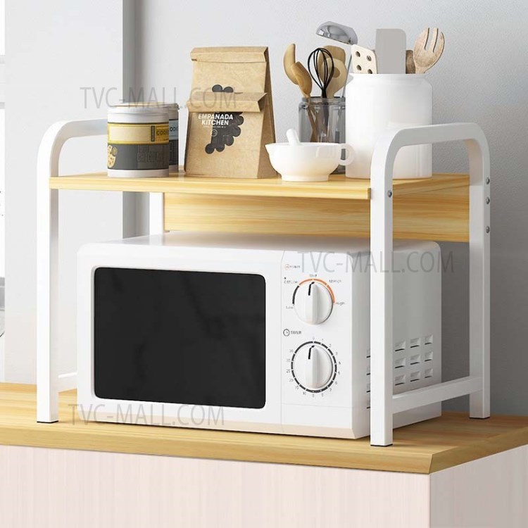Wholesale Kitchen Shelf Spice Rack Organizer Storage Rack Free Punched Desktop Oven Stand Shelf A 01 White From China Tvc Mall Com