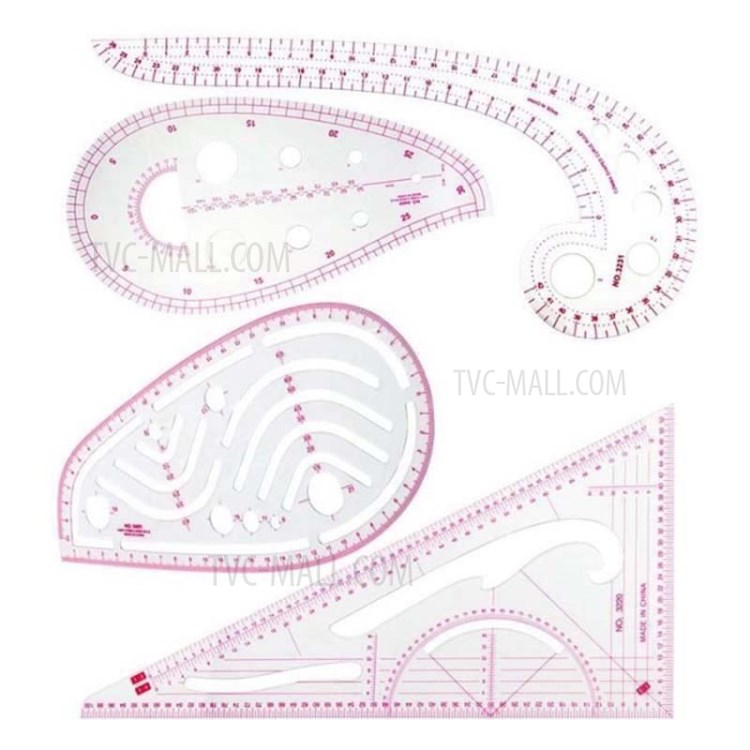 4 Pcs/Set Sewing Tools French Sewing Curved Ruler for Sewing Pattern DIY-8