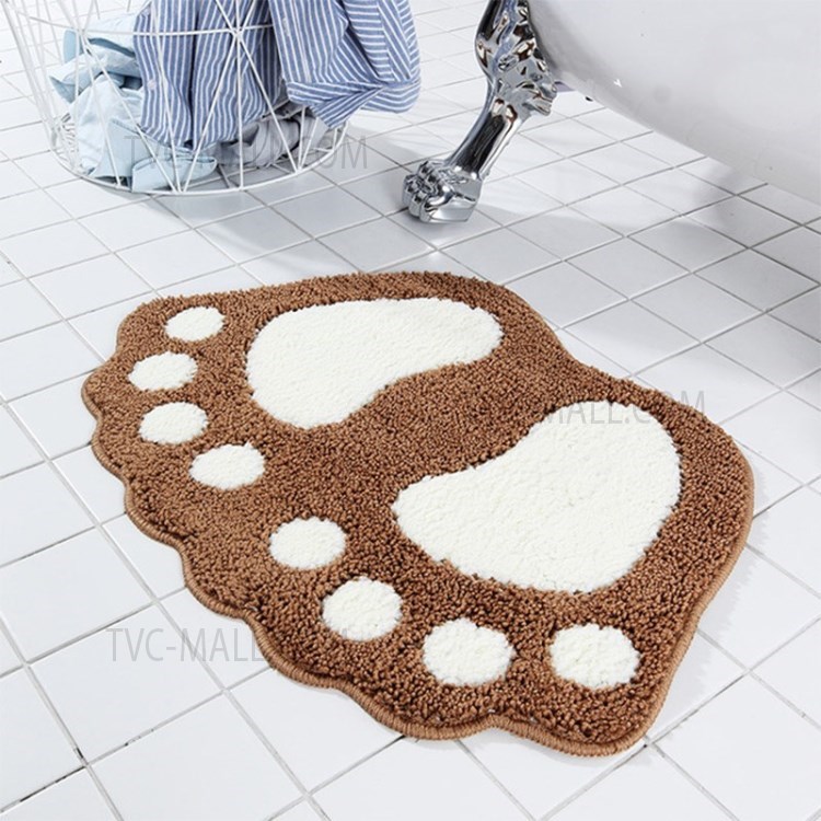 Shop Little Feet Pattern Non Slip Bath Mat Water Absorption Bathroom Rug Floor Carpet 40 X 60cm Coffee 40 X 60cm From China Tvc Mall Com