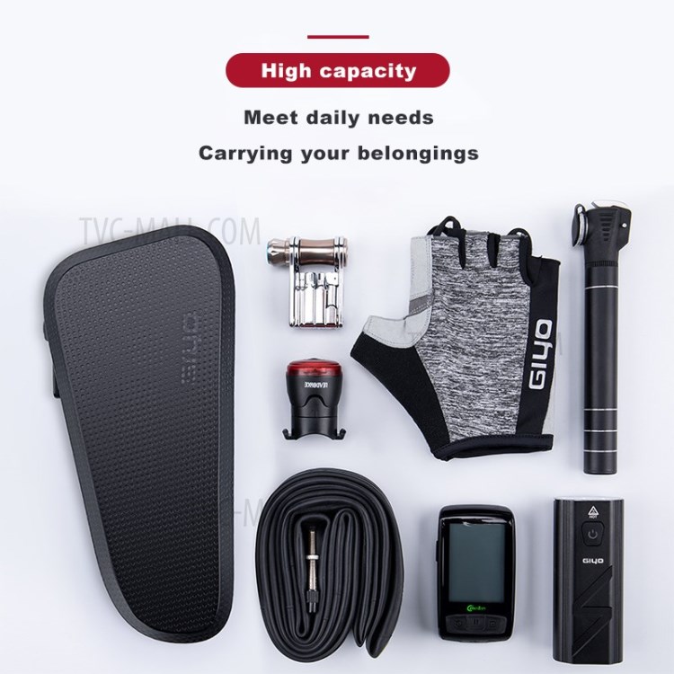 Triangle Bike Bag Waterproof Bicycle Tools Bag Bike Pouch - Black-3