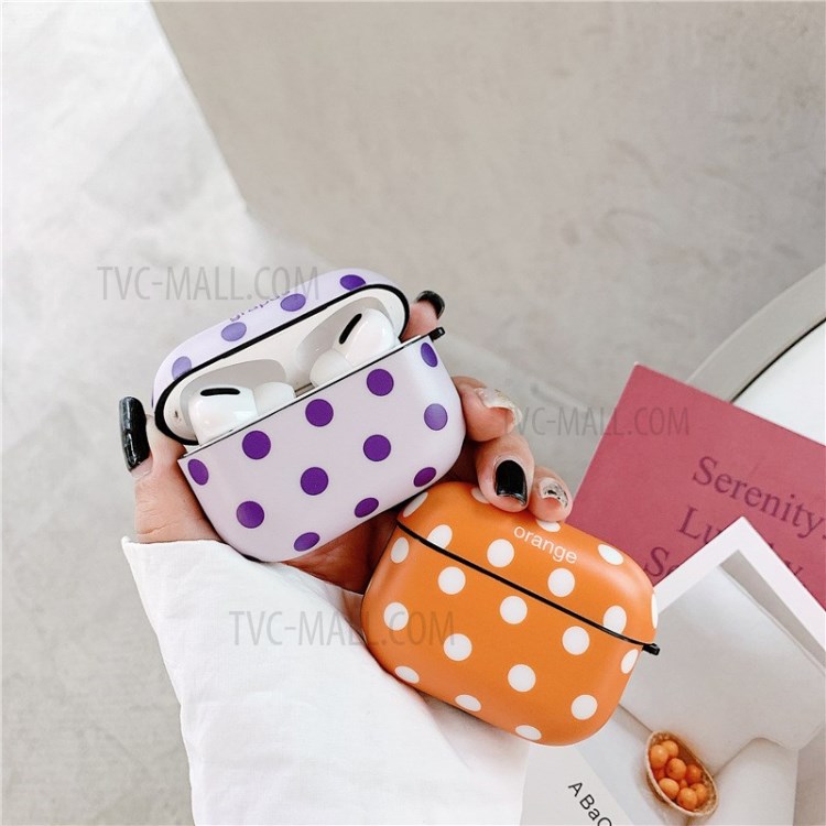 For Airpods 1/2 Pro Silicone Case Doted Decor Bluetooth Earphones Protector - Orange/For Airpods 1/2-3