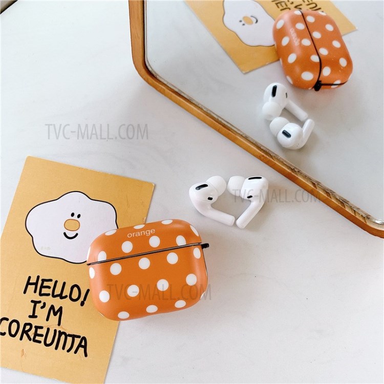 For Airpods 1/2 Pro Silicone Case Doted Decor Bluetooth Earphones Protector - Orange/For Airpods 1/2-6