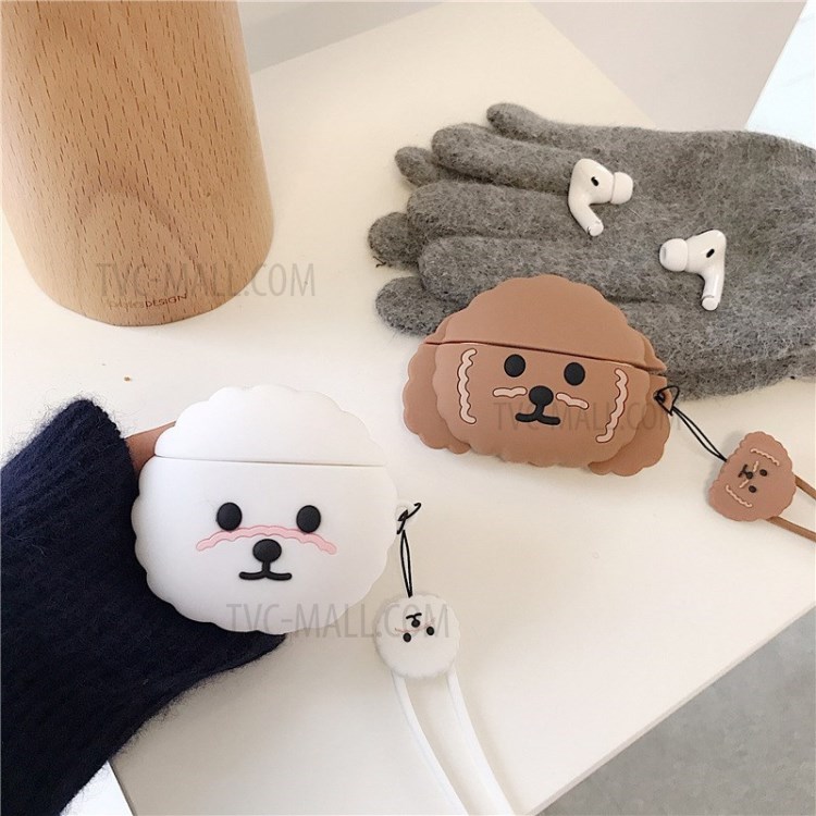 For Airpods 1/2 Pro Silicone Case Cover Teddy Dog Bluetooth Wireless Earphones Protector - White/for Airpods 1/2-5