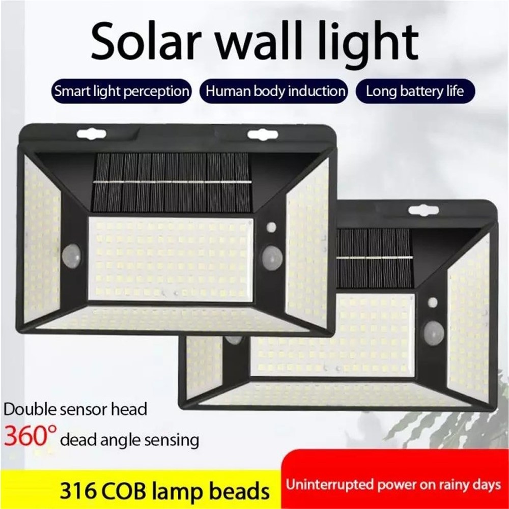 Waterproof 316-LED Solar Light PIR Motion Sensor Solar Lamp Garden Yard Path Street Light-1