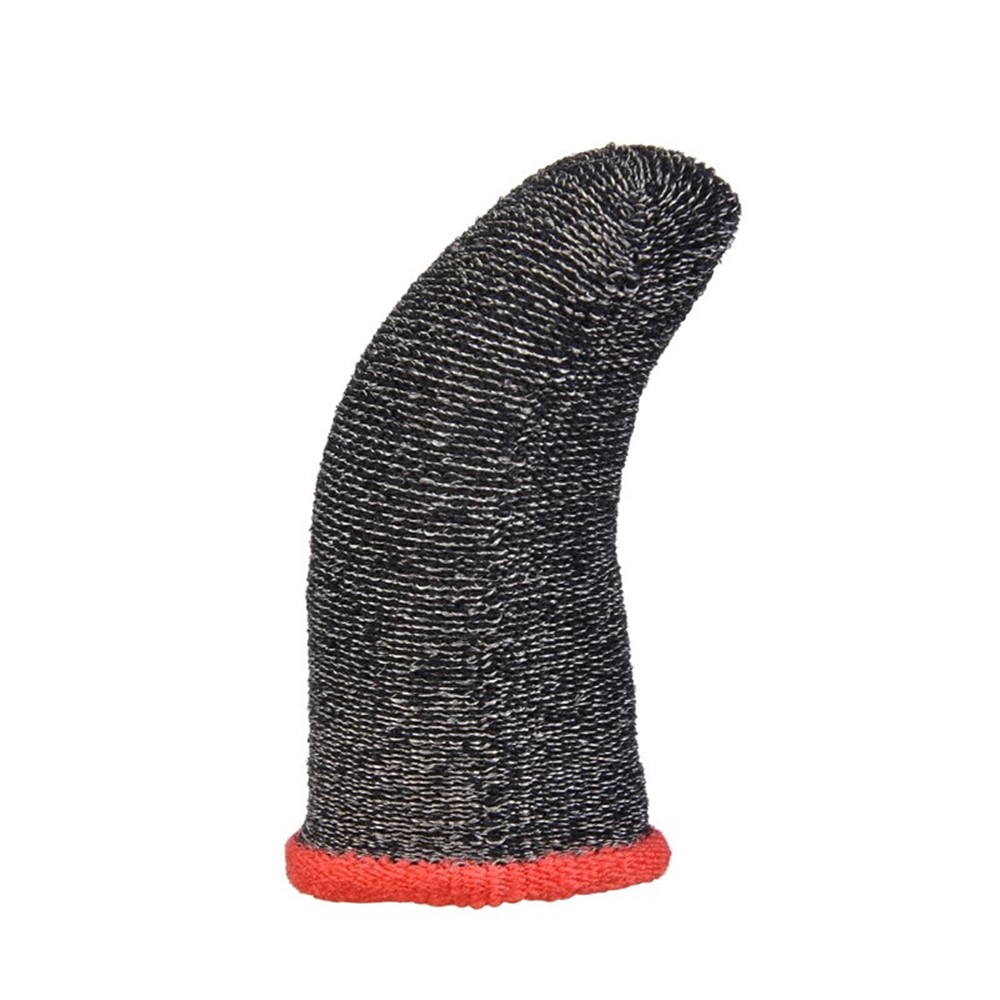 6Pcs Mobile Phone Game Breathable Fingertip Gloves Gamer Sweatproof Anti-slip Touch Screen Finger Sleeve Covers - Black-2