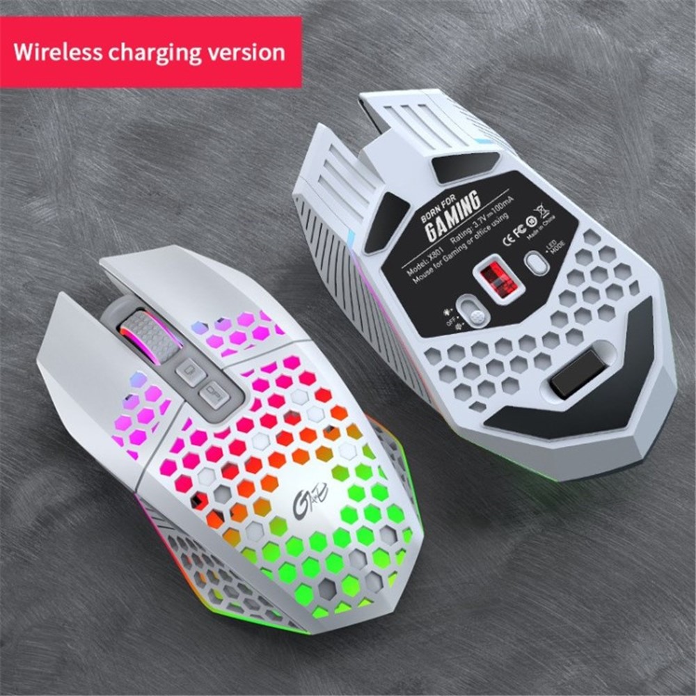 Wholesale X801 Wired Wireless Gaming Mouse 8000dpi RGB Lighting USB