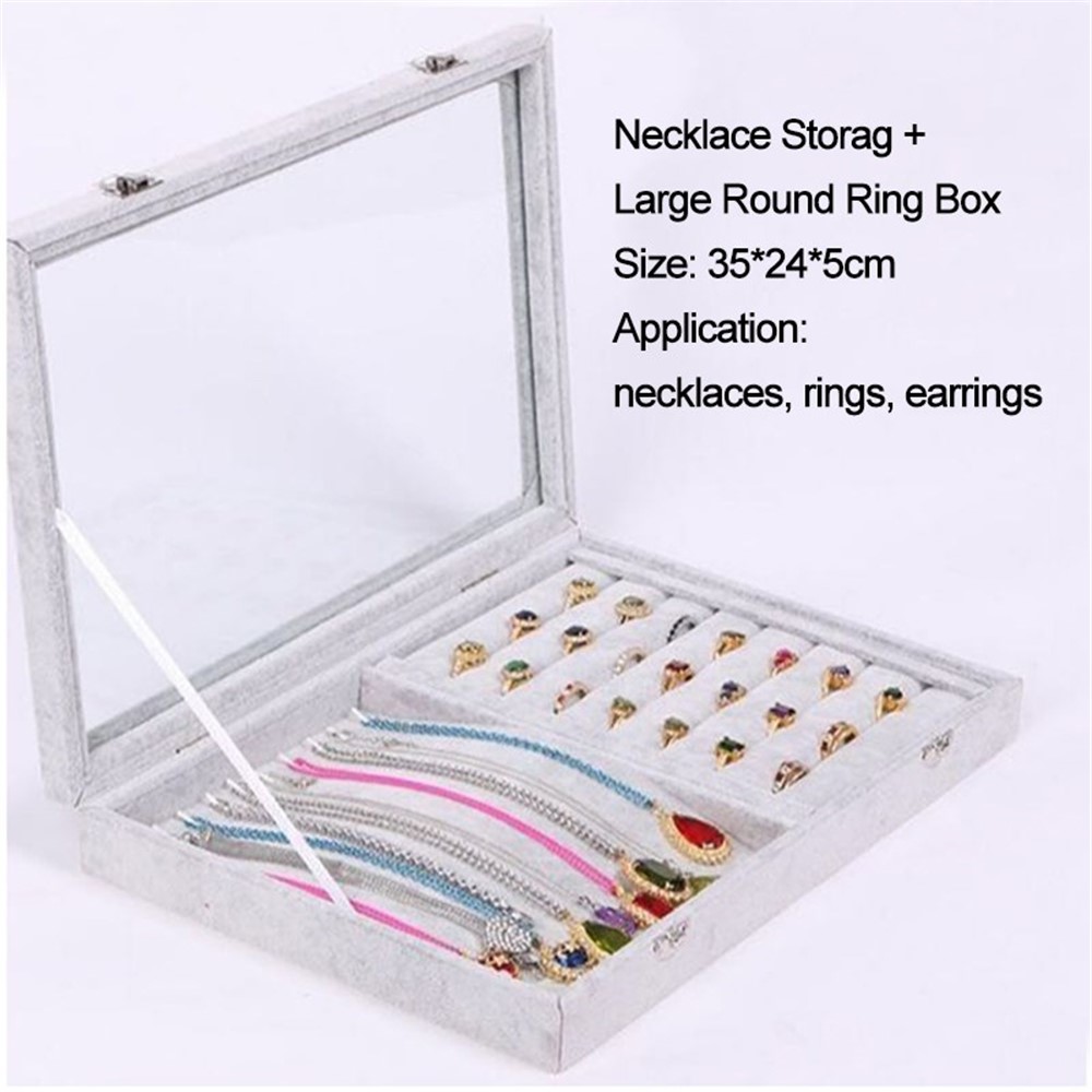 Wholesale Jewelry Rings Display Box Storage Tray Earring Ring Bracelet