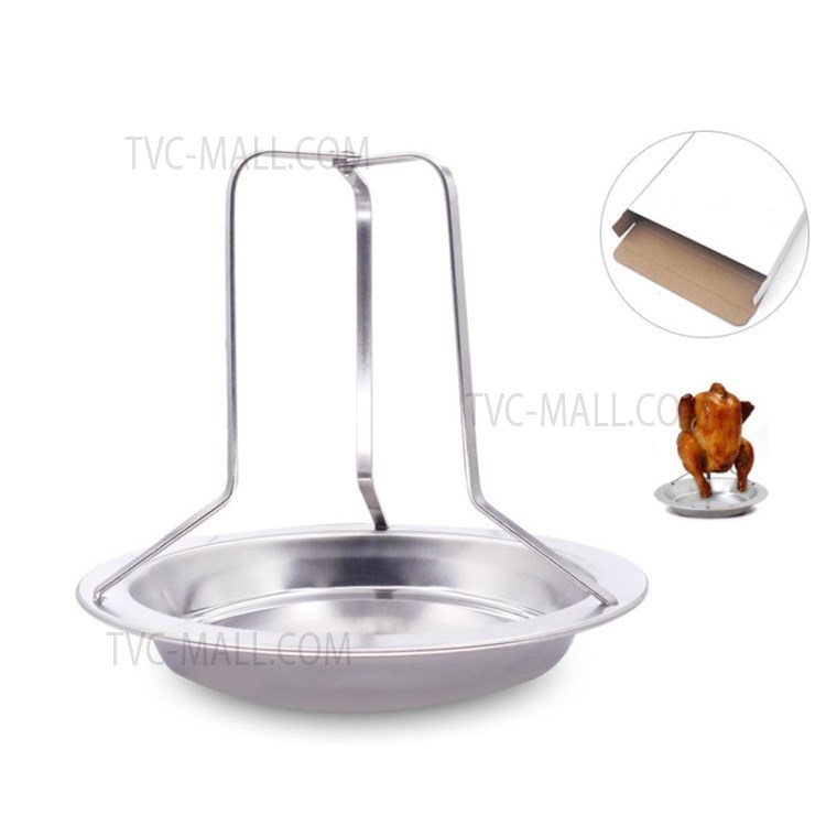 Chicken Roaster Rack Stainless Steel Holder with Bowl Great for BBQ Picnic (BPA-free, No FDA Certificate)-1