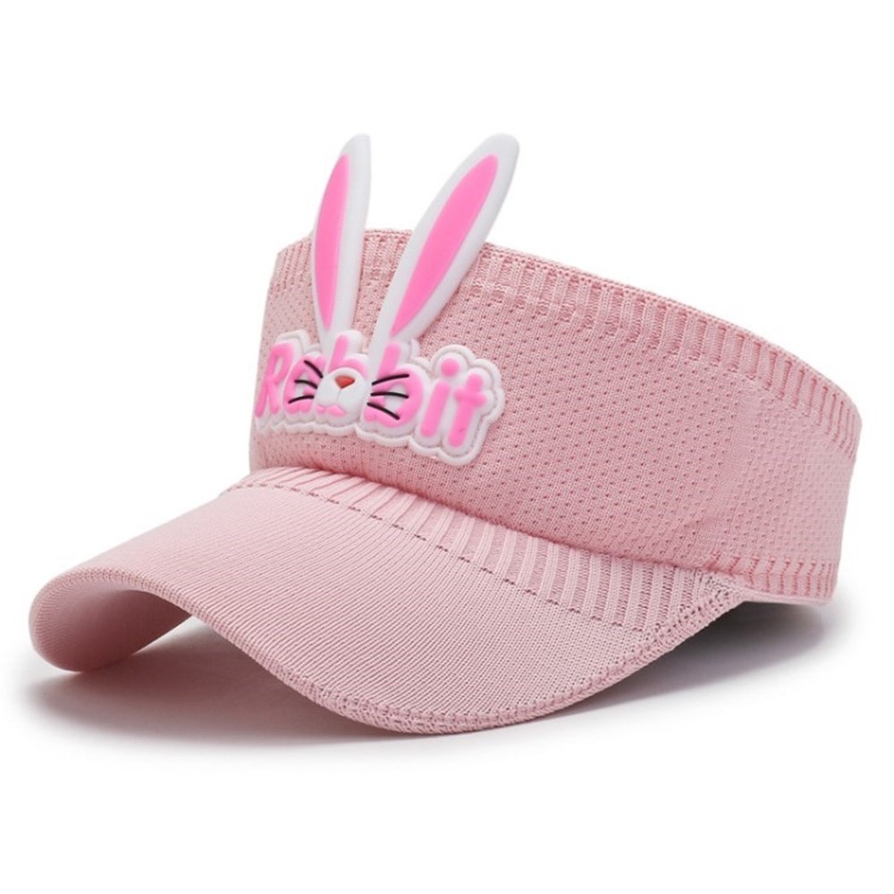 Kids Toddler Baby Sun Visor Hat Baseball Cap Cute Peaked Cap Outdoor Summer Sun Hat - Rabbit / Pink-1