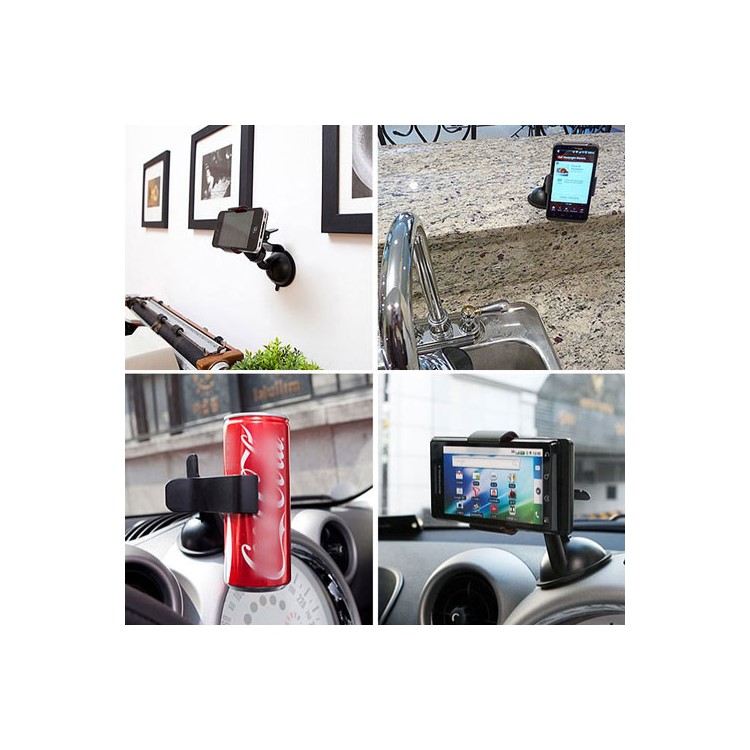 Universal Clipper Car Swivel Mount Holder for Mobile Phone / GPS / PDA / PSP / MP3 - Black-3