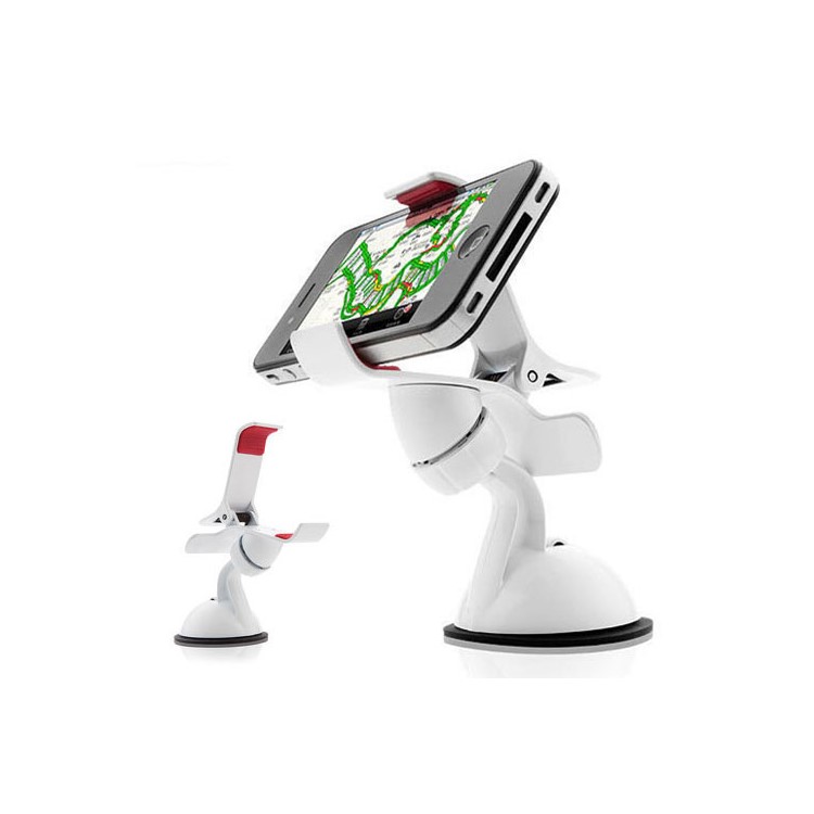 Universal Clipper Car Swivel Mount Holder for Mobile Phone / GPS / PDA / PSP / MP3 - White-1