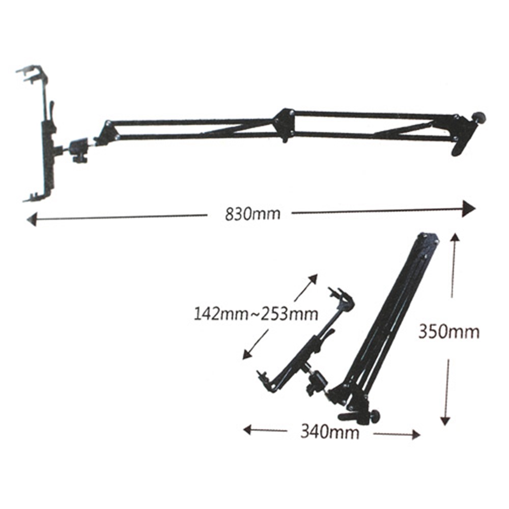 Universal 360 Degree Rotation Metal Telescopic Mobile Rack for iPad and 7~10.1-inch Tablet PC, Height: 830mm-9