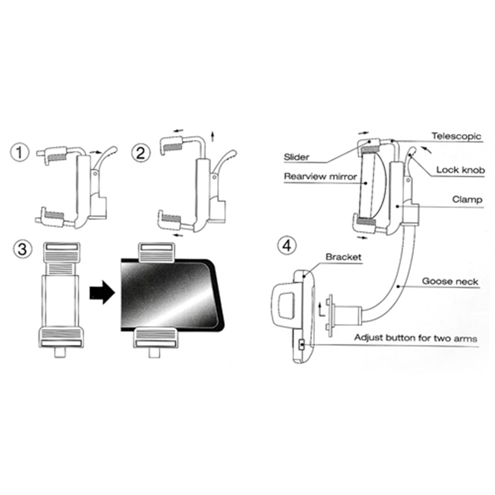 Support De Miroir De Rétroviseur De Voiture Universel Pour Mobilephone PDA GPS PSP MP4