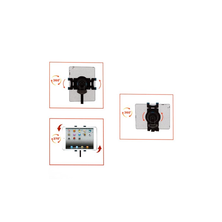 SEMA Multi-Direction Tripod Stand Holder for iPad/ Kindle/ Nexus 7/ Samsung/ Newsmy & More 7~10inch Tablet PC-5