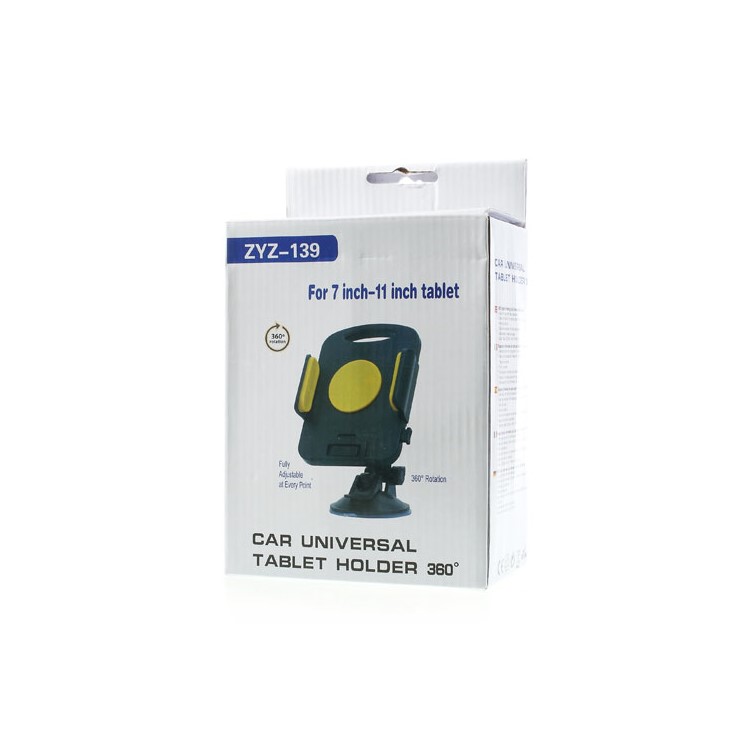 Orange Universal 360 Degree Rotating Car Holder for 7-11 inch Tablet, width: 92mm-205mm-9