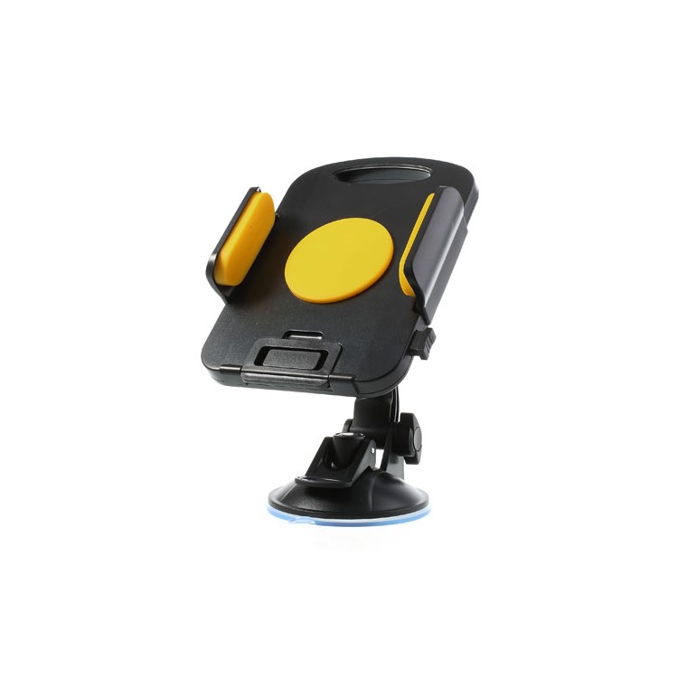 Yellow Universal 360 Degree Rotating Car Holder for 7-11 inch Tablet, width: 92mm-205mm-5