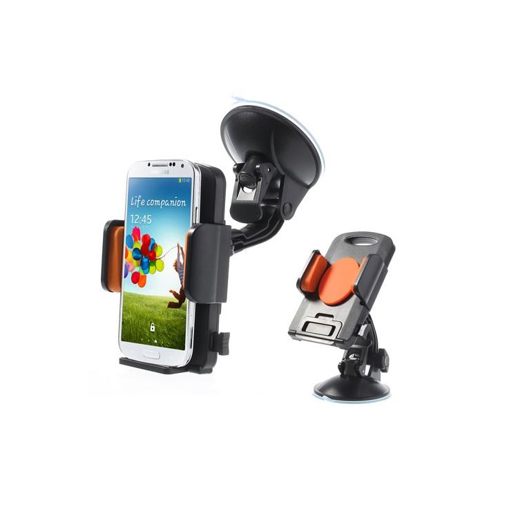 Orange Universal 360 Degree Rotating Car Holder for 4.3-7.8 inch Smartphones Tablet, width: 58-125mm-1