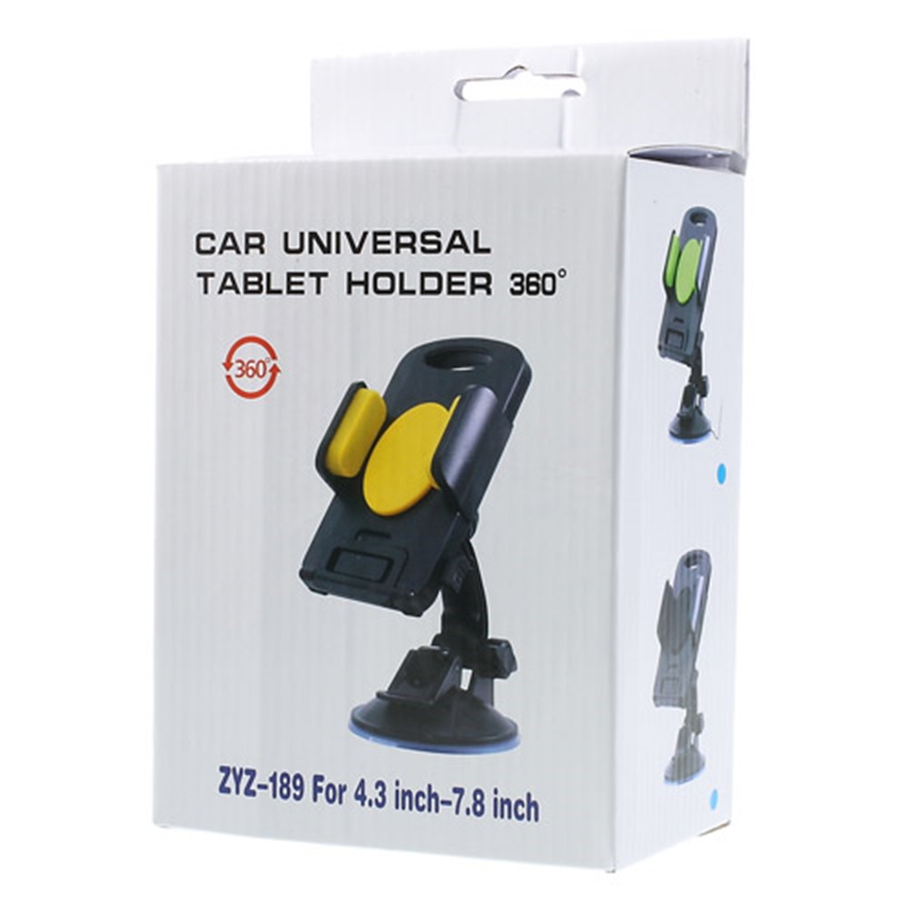 Yellow Universal 360 Degree Rotating Car Holder for 4.3-7.8 inch Smartphones Tablet, width: 58-125mm-12