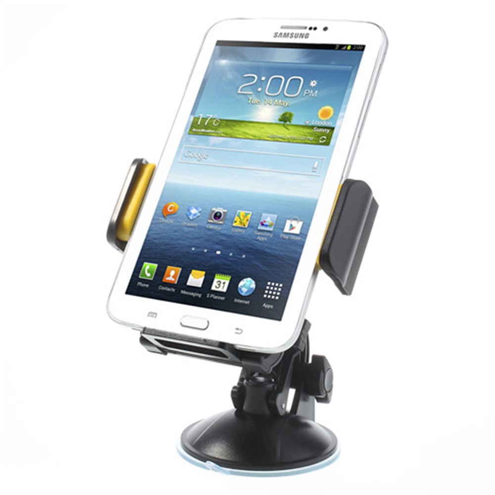 Yellow Universal 360 Degree Rotating Car Holder for 4.3-7.8 inch Smartphones Tablet, width: 58-125mm-6
