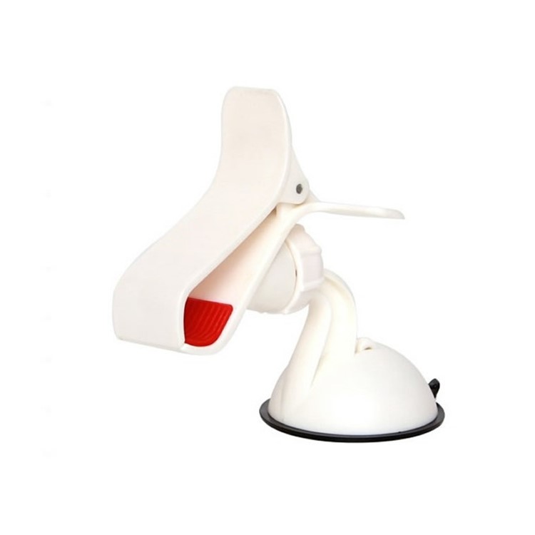 Oyster White 360 Rotary Universal Clamp Car Mount Holder for iPhone Samsung Sony LG GPS PDA Etc, Max Width: 9.5cm-1