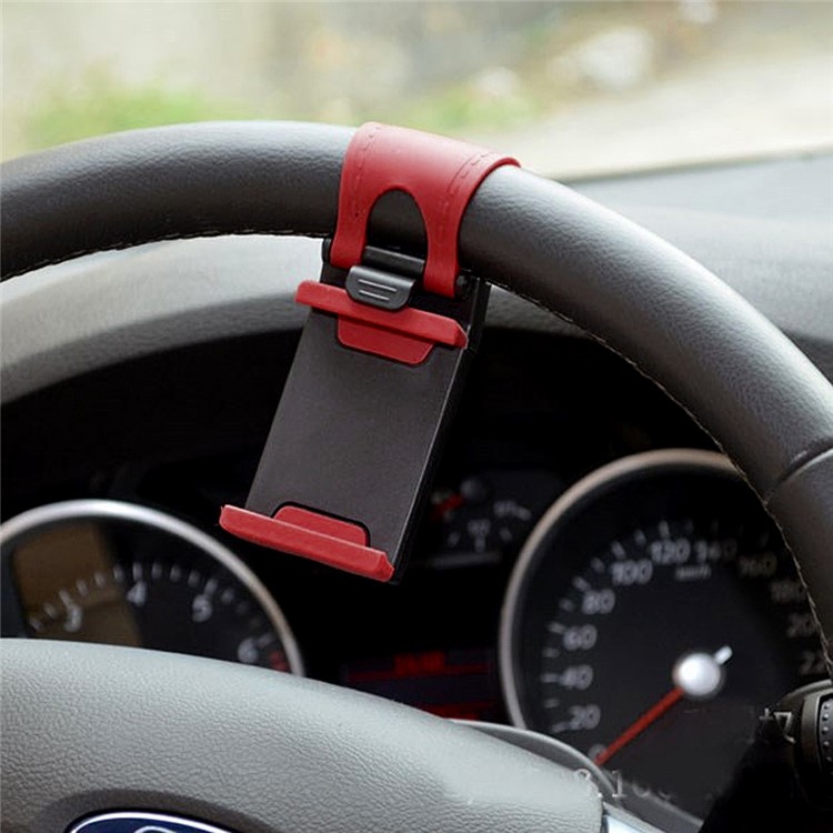 Mini Retractable Car Steering Wheel Phone Socket Holder for Cellphone GPS, Height: 54-76mm-5