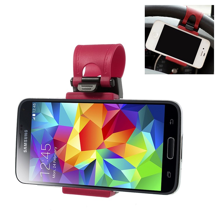 Mini Retractable Car Steering Wheel Phone Socket Holder for Cellphone GPS, Height: 54-76mm-6
