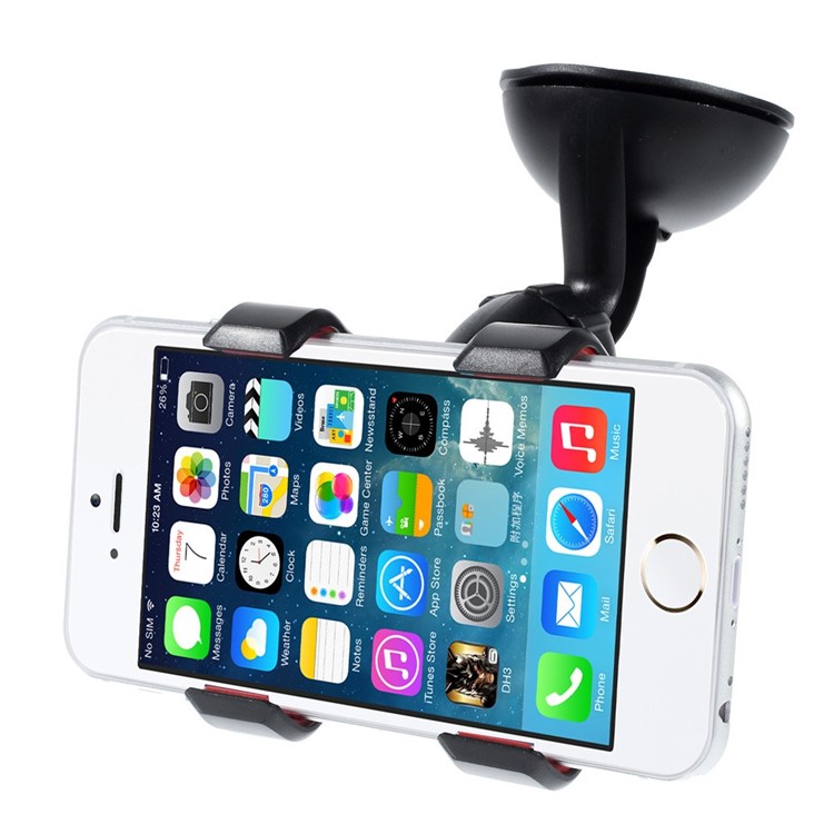 110mm 360 Degree Rotation Clip Suction Cup Car Mount Holder for iPhone 5 4 Samsung S5 S4 etc-1