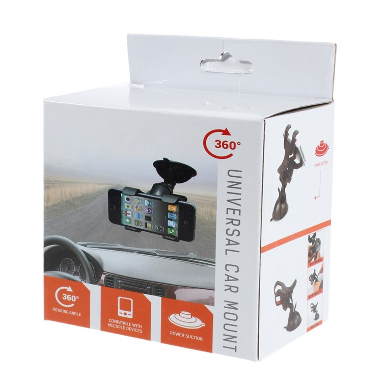 110mm 360 Degree Rotation Clip Suction Cup Car Mount Holder for iPhone 5 4 Samsung S5 S4 etc-7