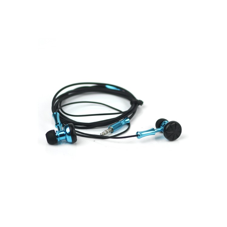 Plating Double Sided In-ear Headphone for Mobile Phones / MP3 / MP4 and etc - Blue-2