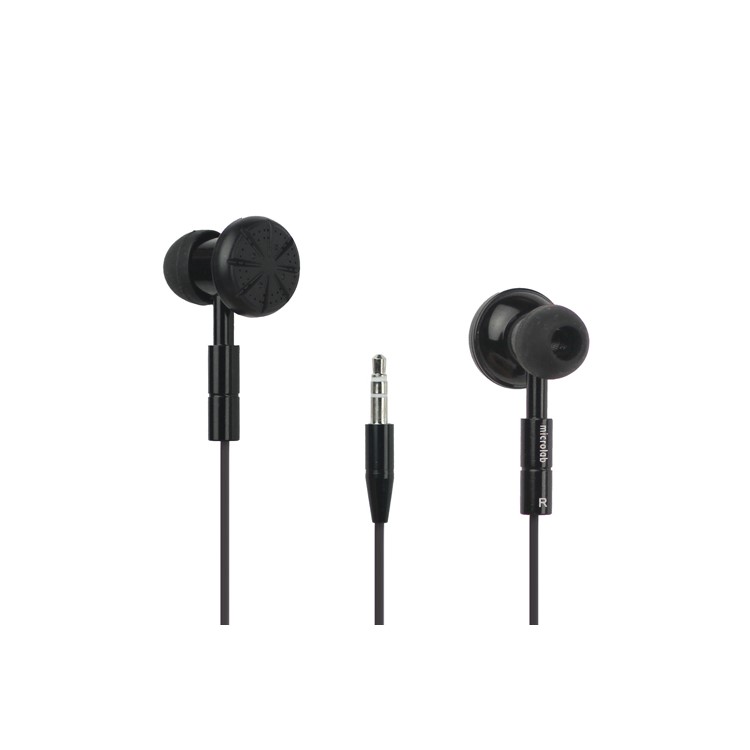 Plated Double Sided Stereo Headphone Headset for Mobile Phones/MP3/MP4 and etc - Black-1