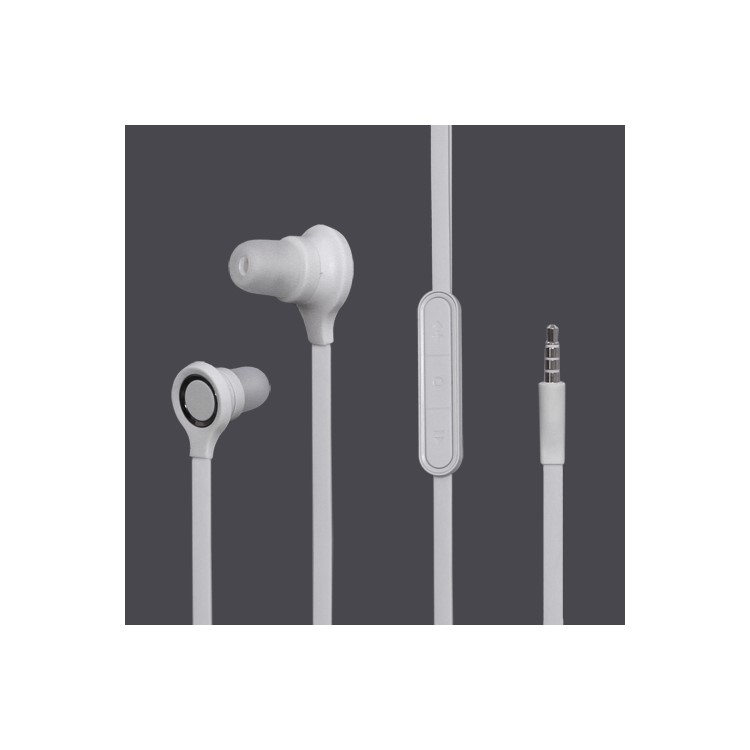 3.5MM Stereo Plug In-Ear Earphone Headphone Headset with Mic ControlTalk for HTC Samsung Series-White-1