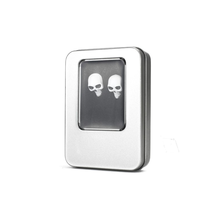 Cool Metal Skull 3.5mm Stereo In-ear Headphones for iPod iPad MP3 CD etc - White-3