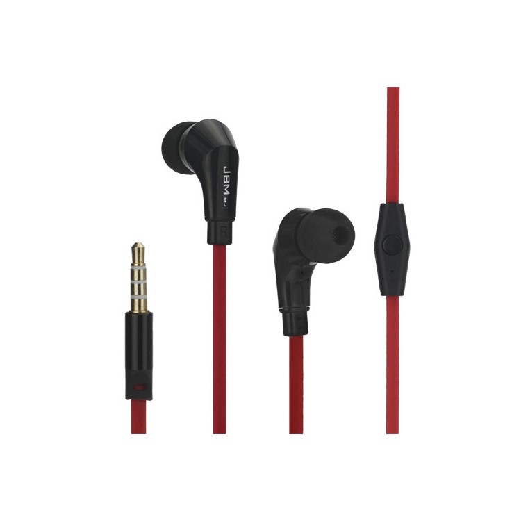 JBM MJ720 3.5mm In-Ear Noodle Handfree Earphone Headset w/Remote Mic for iPhone 5 4S iPod Touch 5 Samsung LG HTC-1