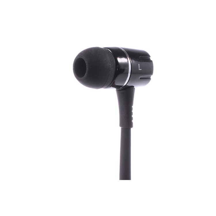 Langston EH350 Noodle Shape 3.5mm In-ear Stereo Earphone with Mic for iPhone - Black-2