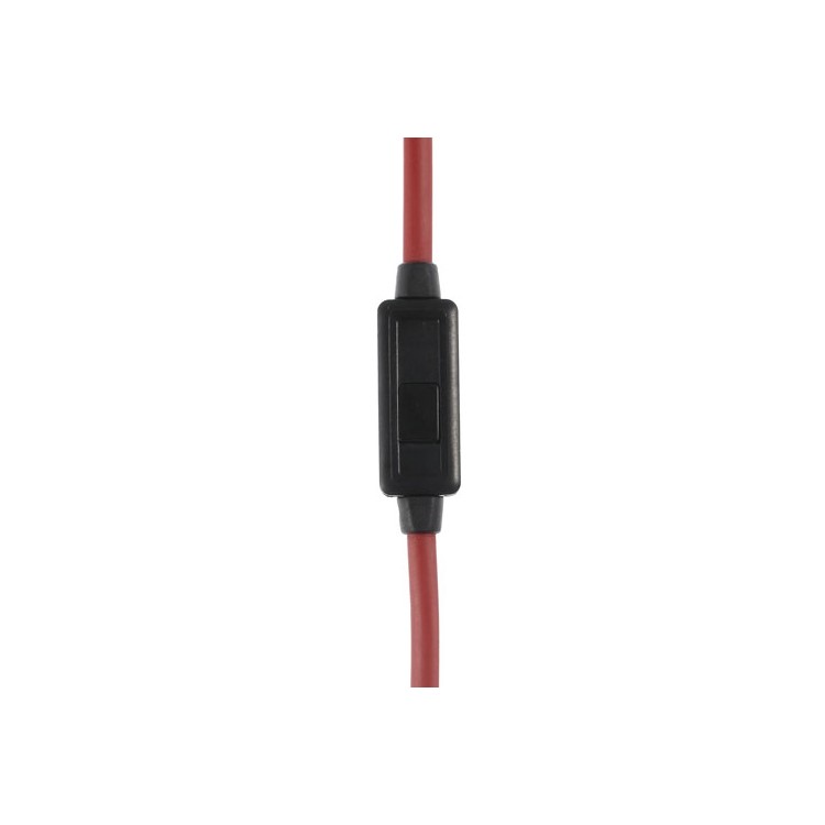 Langston EH350 Noodle Shape 3.5mm In-ear Stereo Headset Earphone with Mic for iPhone - Red-2