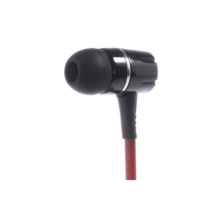 Langston EH350 Noodle Shape 3.5mm In-ear Stereo Headset Earphone with Mic for iPhone - Red-3