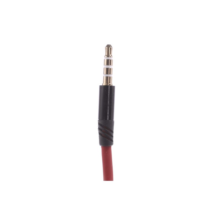 Langston EH350 Noodle Shape 3.5mm In-ear Stereo Headset Earphone with Mic for iPhone - Red-5