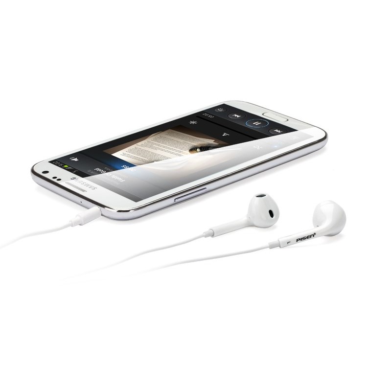 Pisen G203 3.5mm Jack HIFI Stereo Earphone with Mic for Samsung Series-4