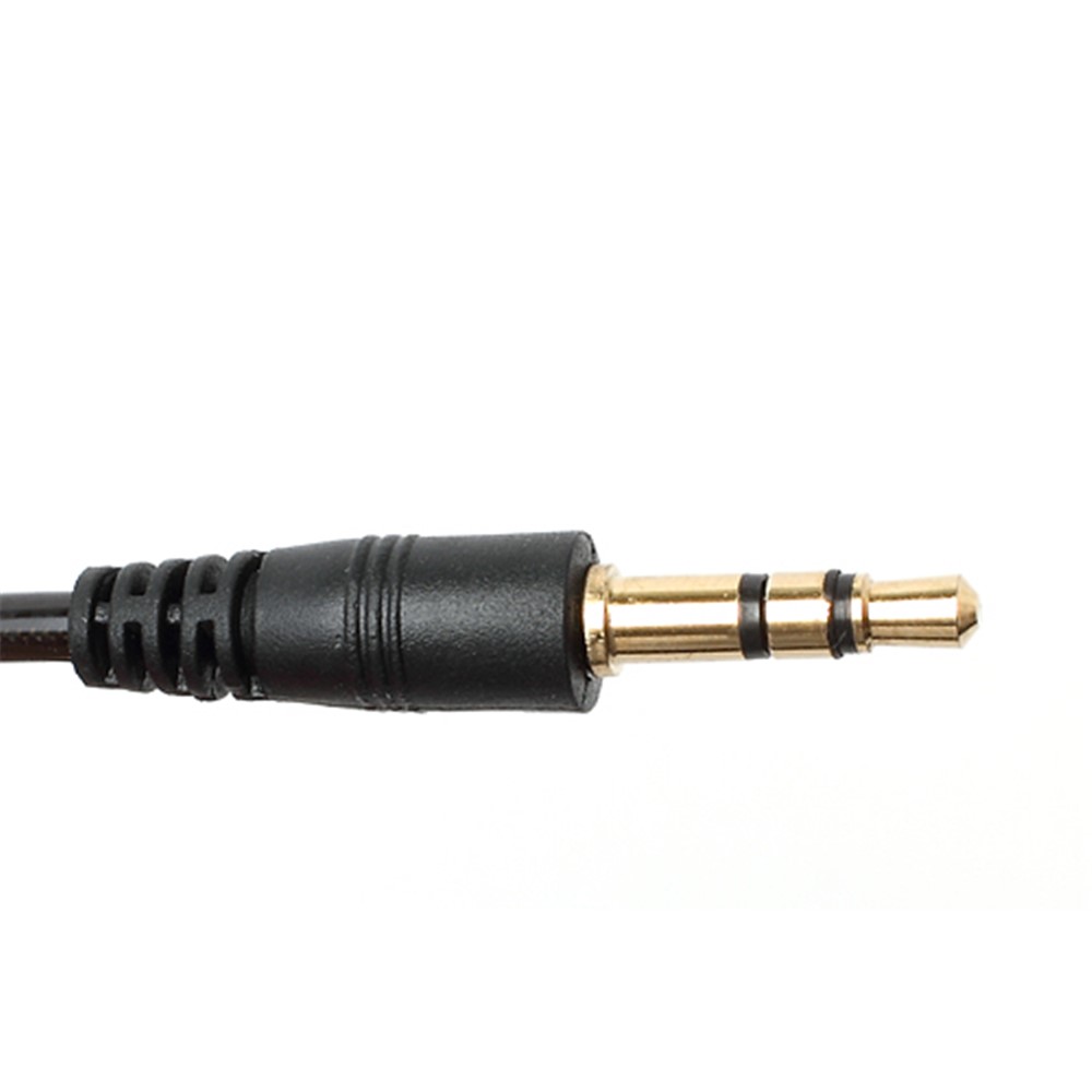 1M 3.5mm Male to 3.5mm Male Transparent Stereo Audio Cable for iPhone MP3 MP4 - Black-2
